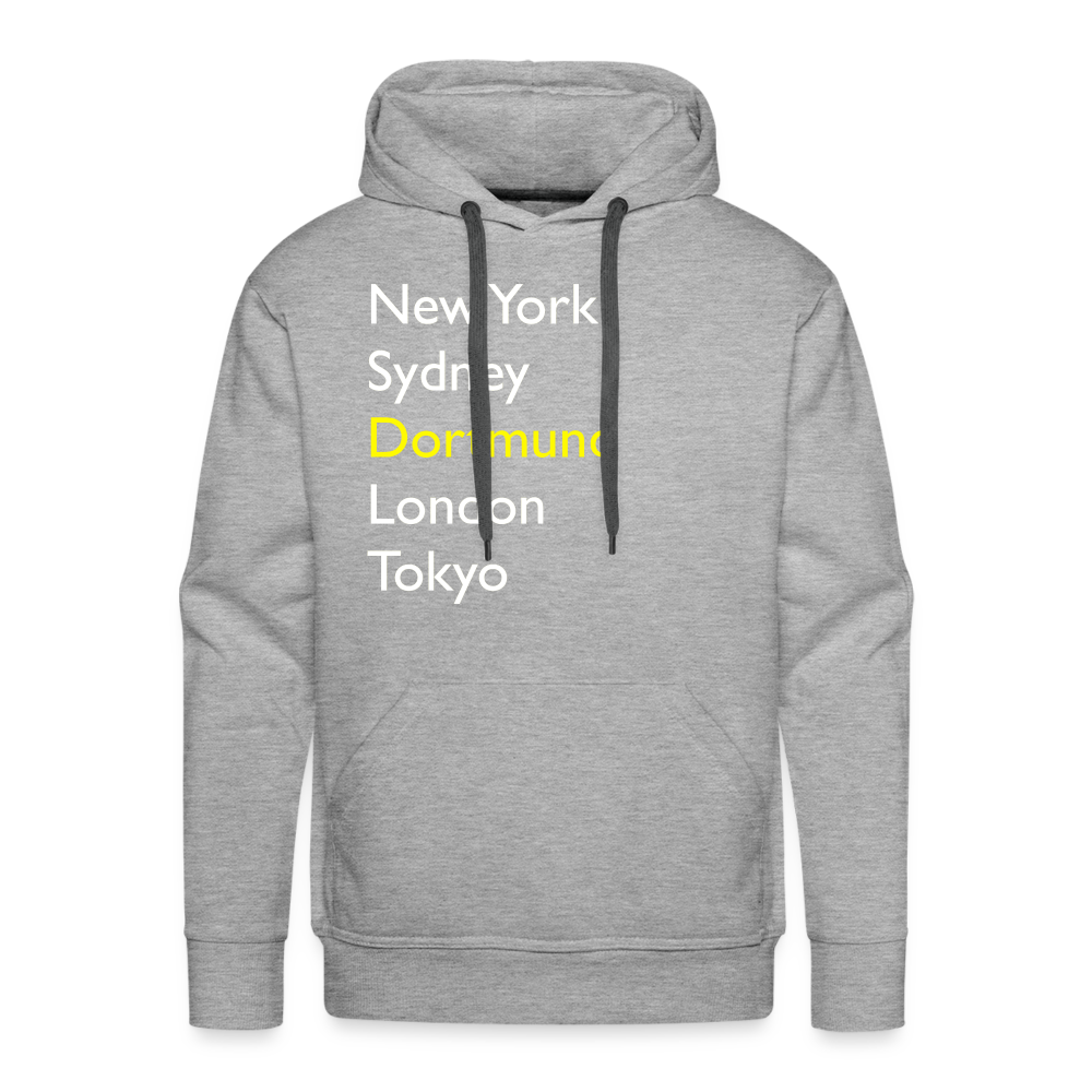 Hoodie Dortmund "Metropolen Big" Bright Edition - Grau meliert