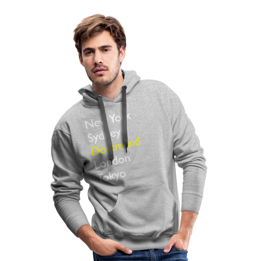Hoodie Dortmund "Metropolen Big" Bright Edition - Grau meliert