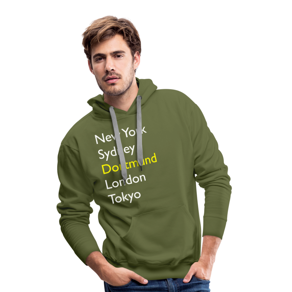Hoodie Dortmund "Metropolen Big" Bright Edition - Olivgrün