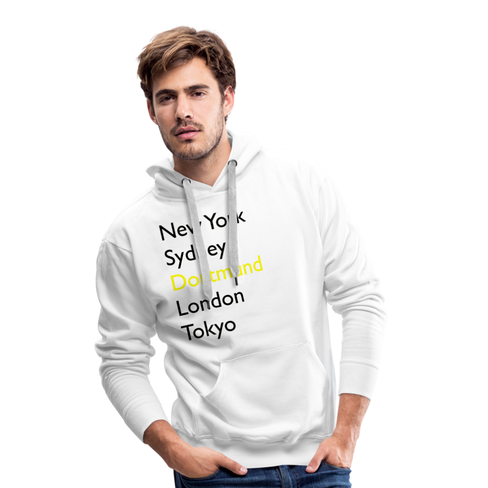 Hoodie Dortmund "Metropolen Big" Dark Edition - Weiß