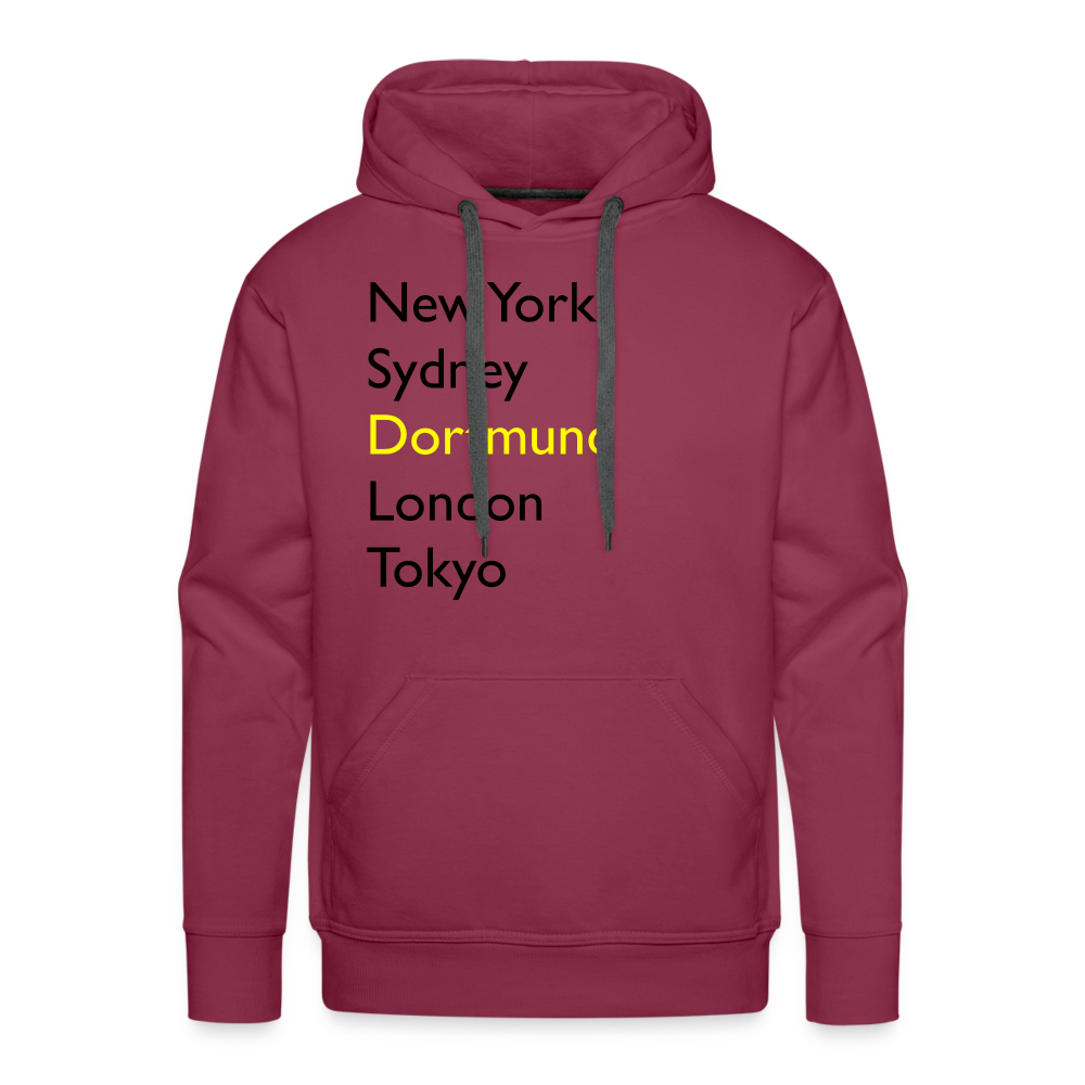 Hoodie Dortmund "Metropolen Big" Dark Edition - Bordeaux