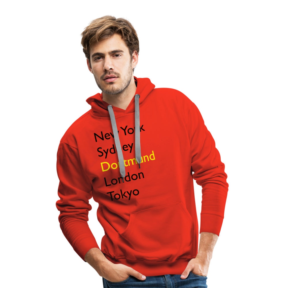 Hoodie Dortmund "Metropolen Big" Dark Edition - Rot