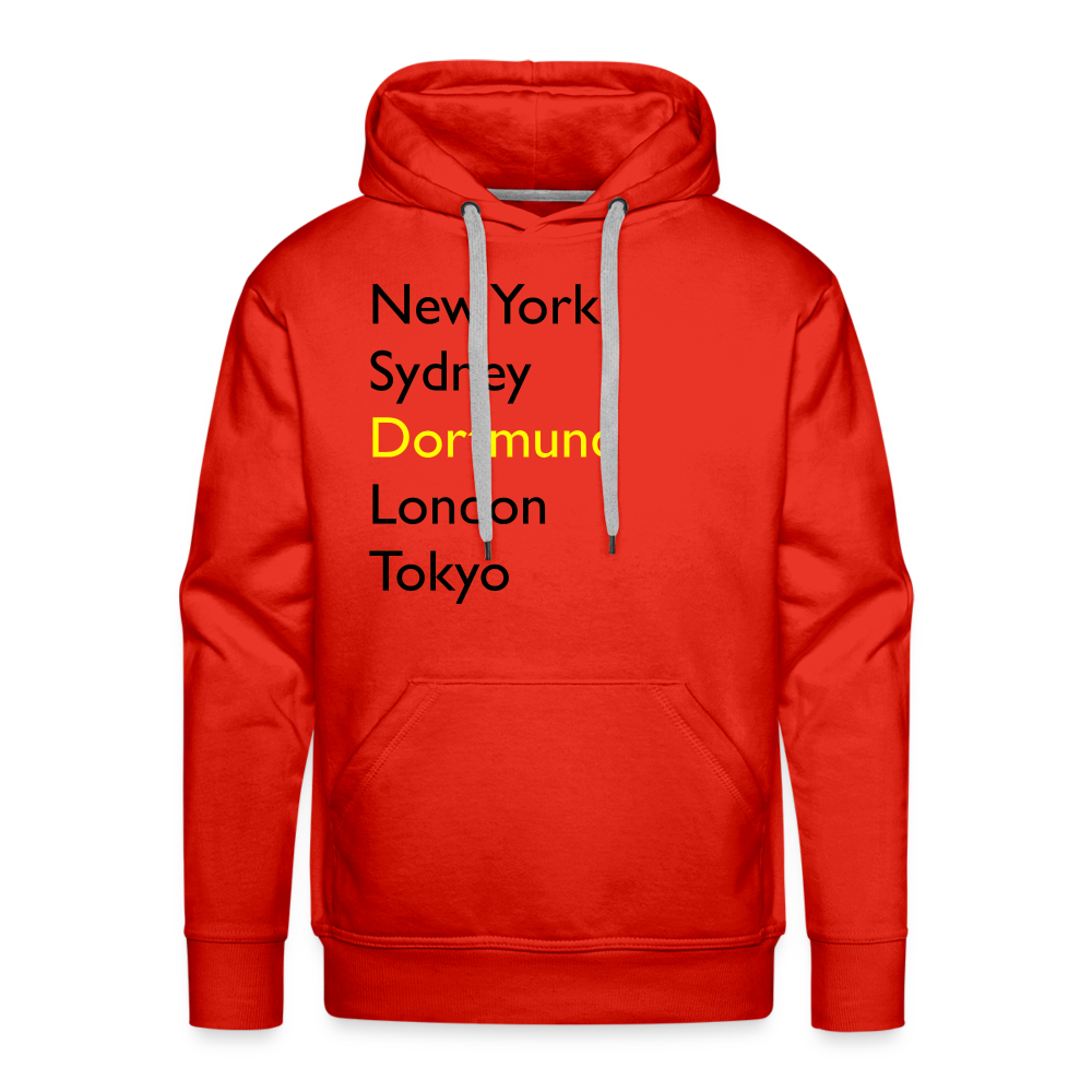 Hoodie Dortmund "Metropolen Big" Dark Edition - Rot