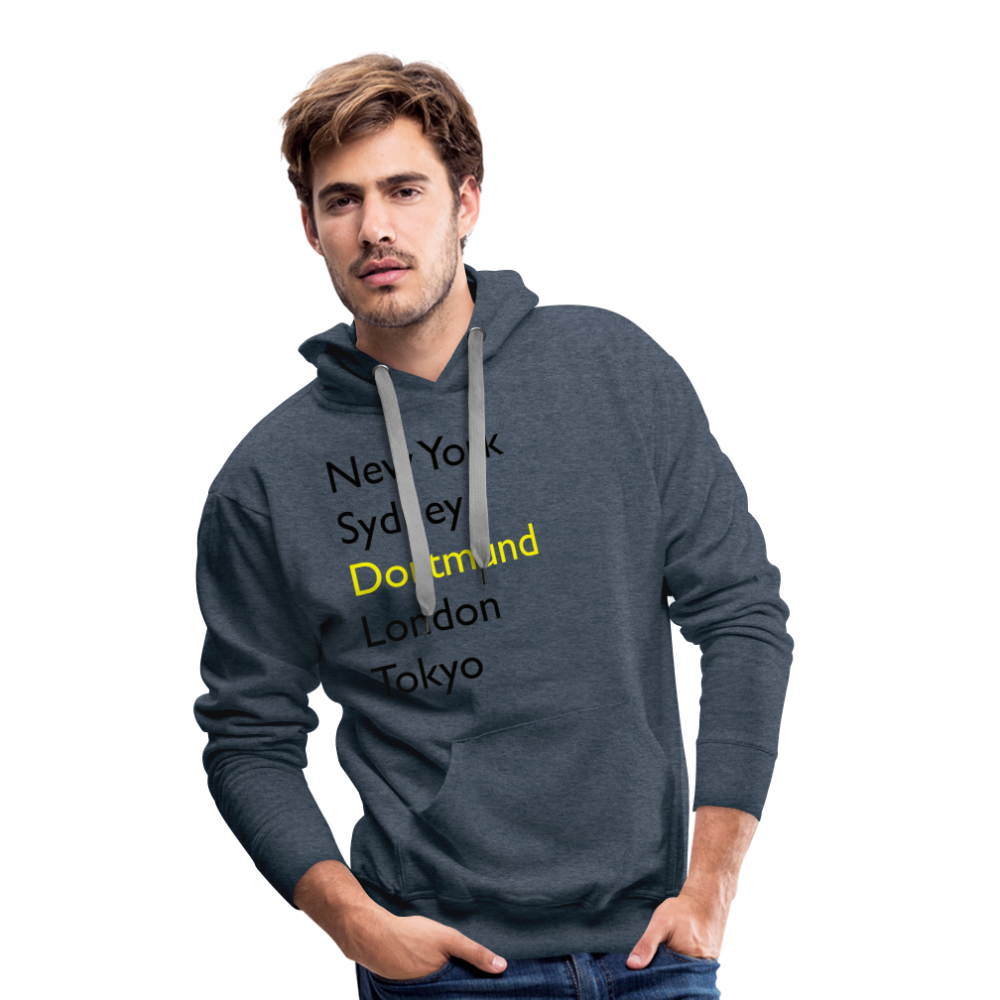 Hoodie Dortmund "Metropolen Big" Dark Edition - Jeansblau