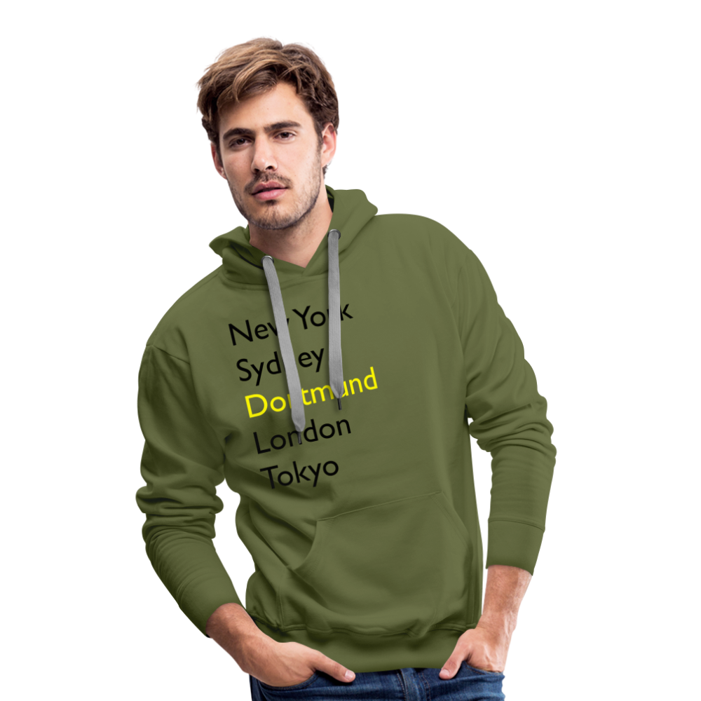 Hoodie Dortmund "Metropolen Big" Dark Edition - Olivgrün
