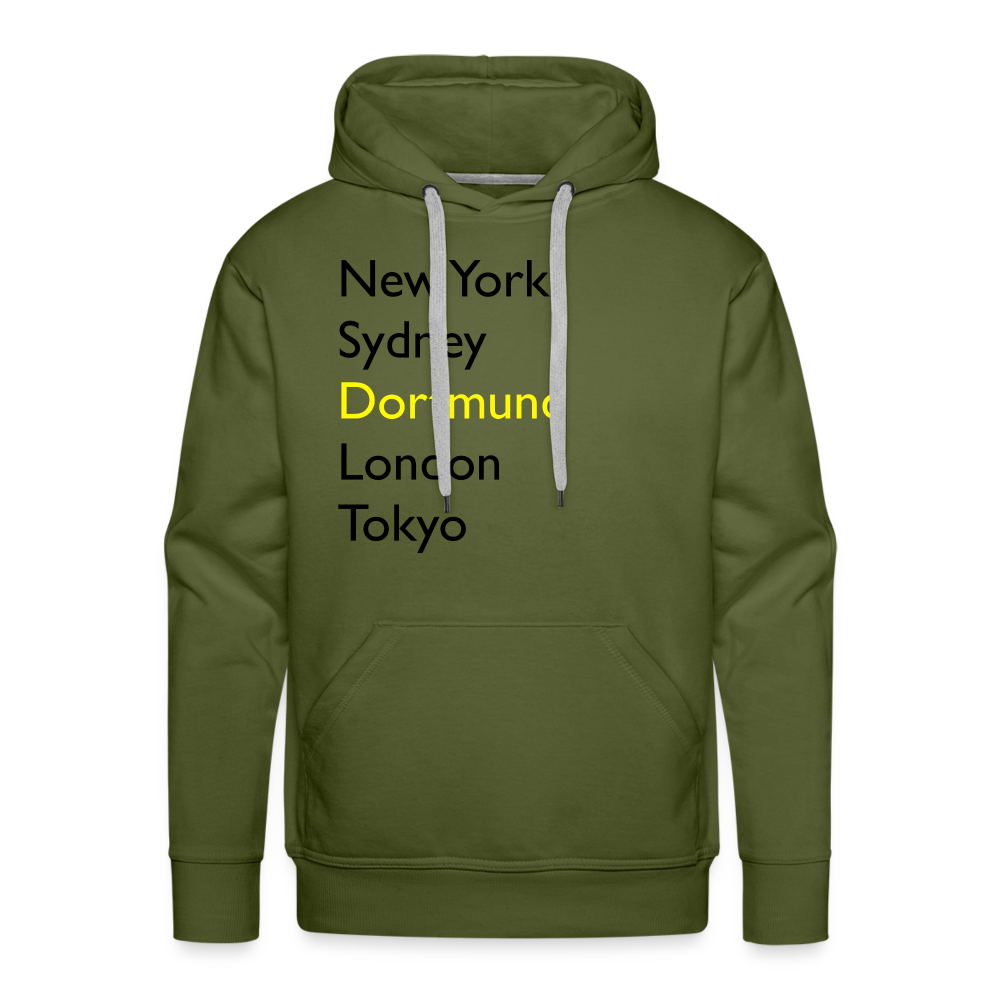 Hoodie Dortmund "Metropolen Big" Dark Edition - Olivgrün