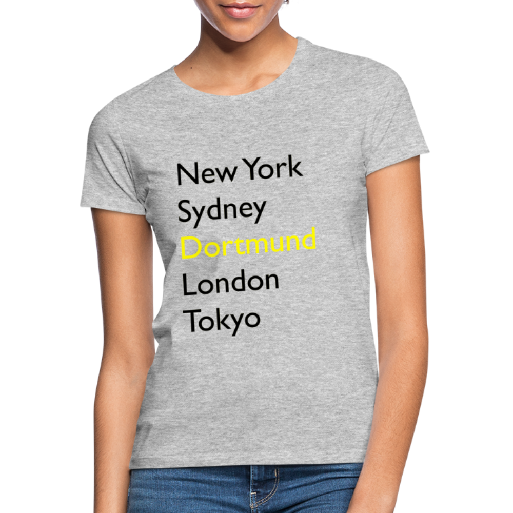 T-Shirt Ladies Dortmund "Metropolen Big" - Grau meliert