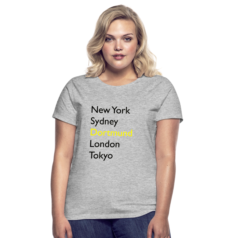T-Shirt Ladies Dortmund "Metropolen Big" - Grau meliert