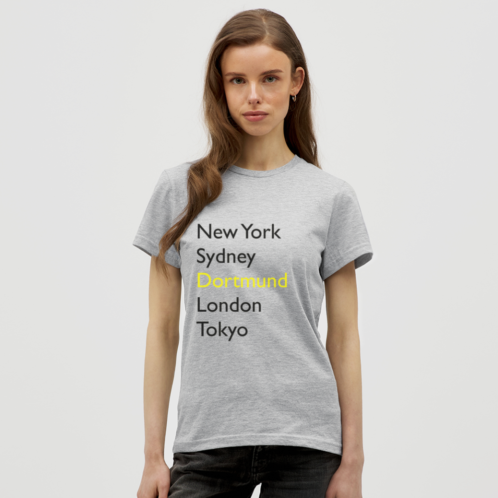 T-Shirt Ladies Dortmund "Metropolen Big" - Grau meliert