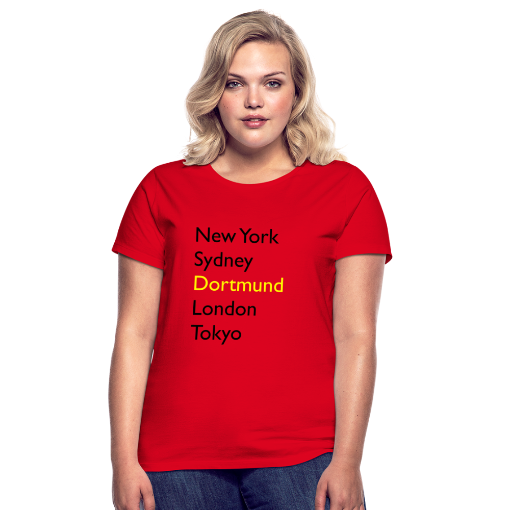 T-Shirt Ladies Dortmund "Metropolen Big" - Rot