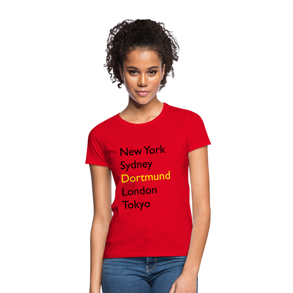 T-Shirt Ladies Dortmund "Metropolen Big" - Rot