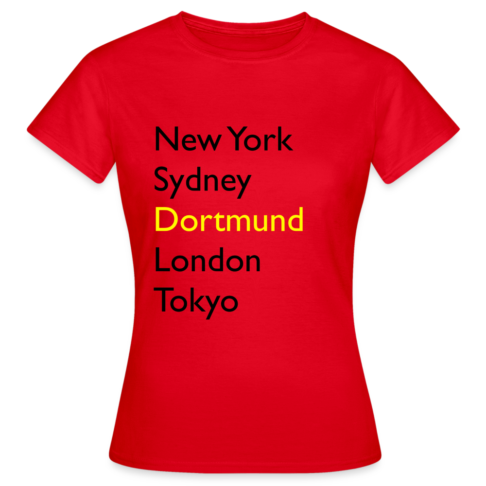 T-Shirt Ladies Dortmund "Metropolen Big" - Rot