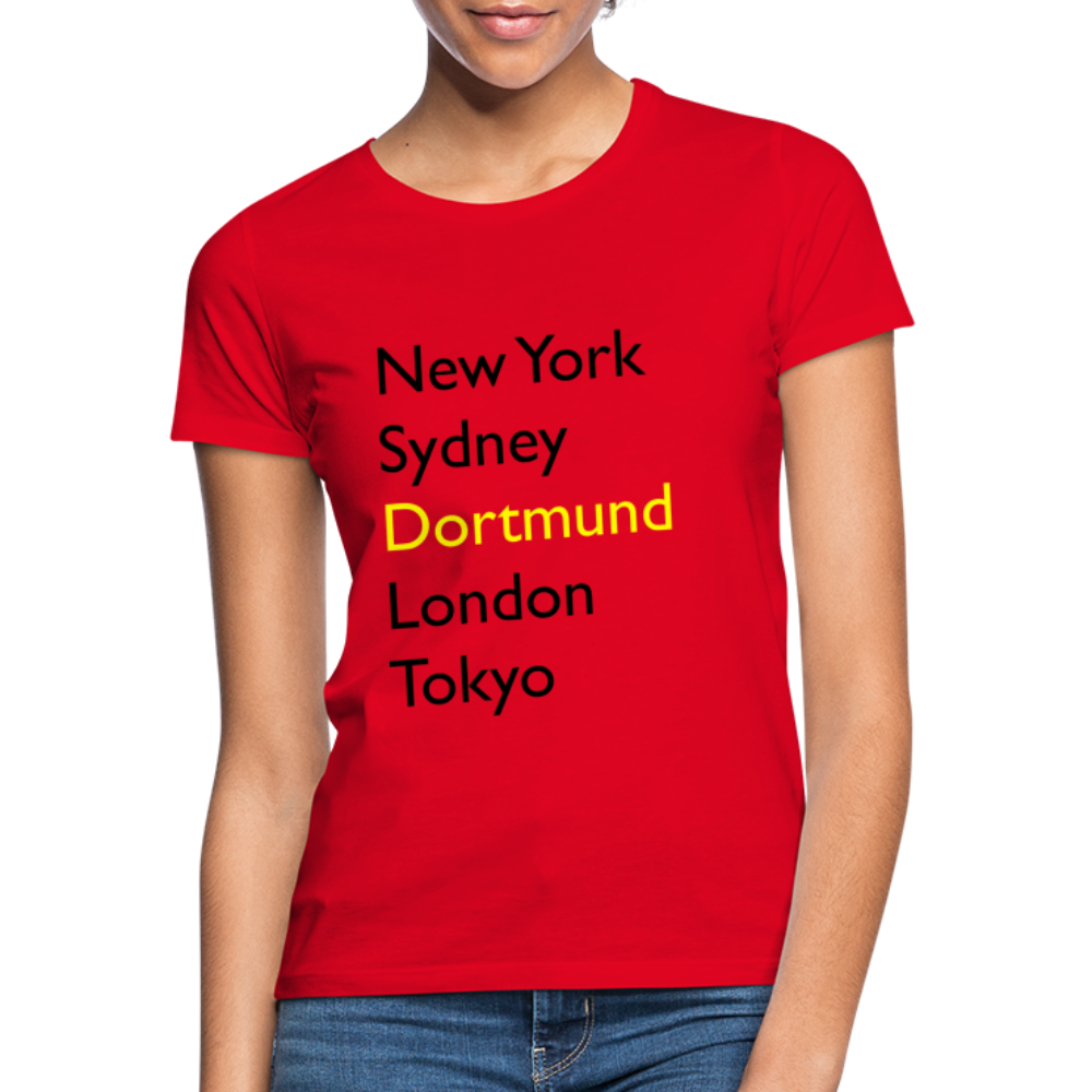 T-Shirt Ladies Dortmund "Metropolen Big" - Rot