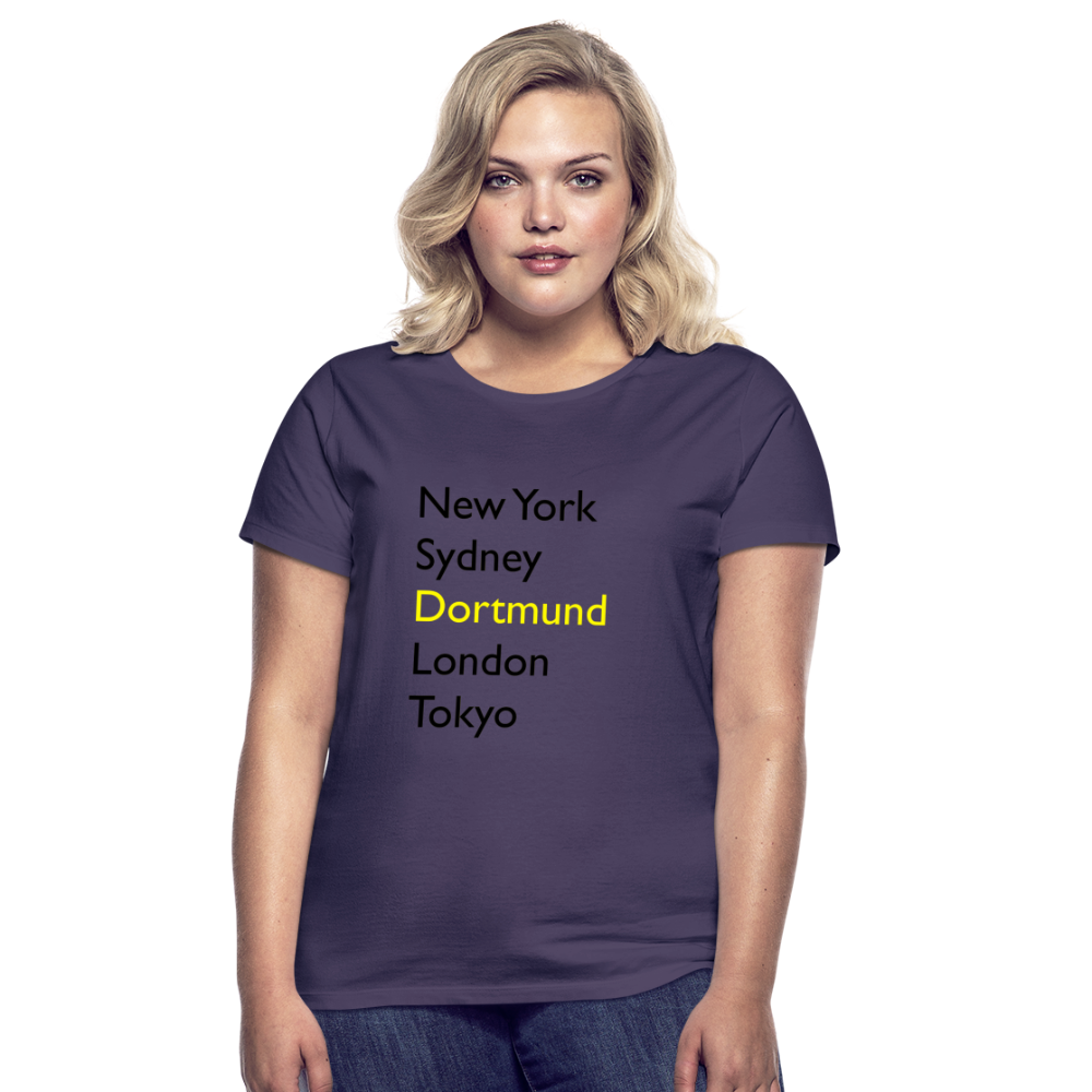T-Shirt Ladies Dortmund "Metropolen Big" - Dunkellila