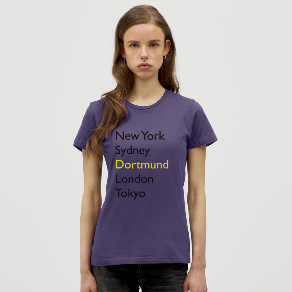 T-Shirt Ladies Dortmund "Metropolen Big" - Dunkellila