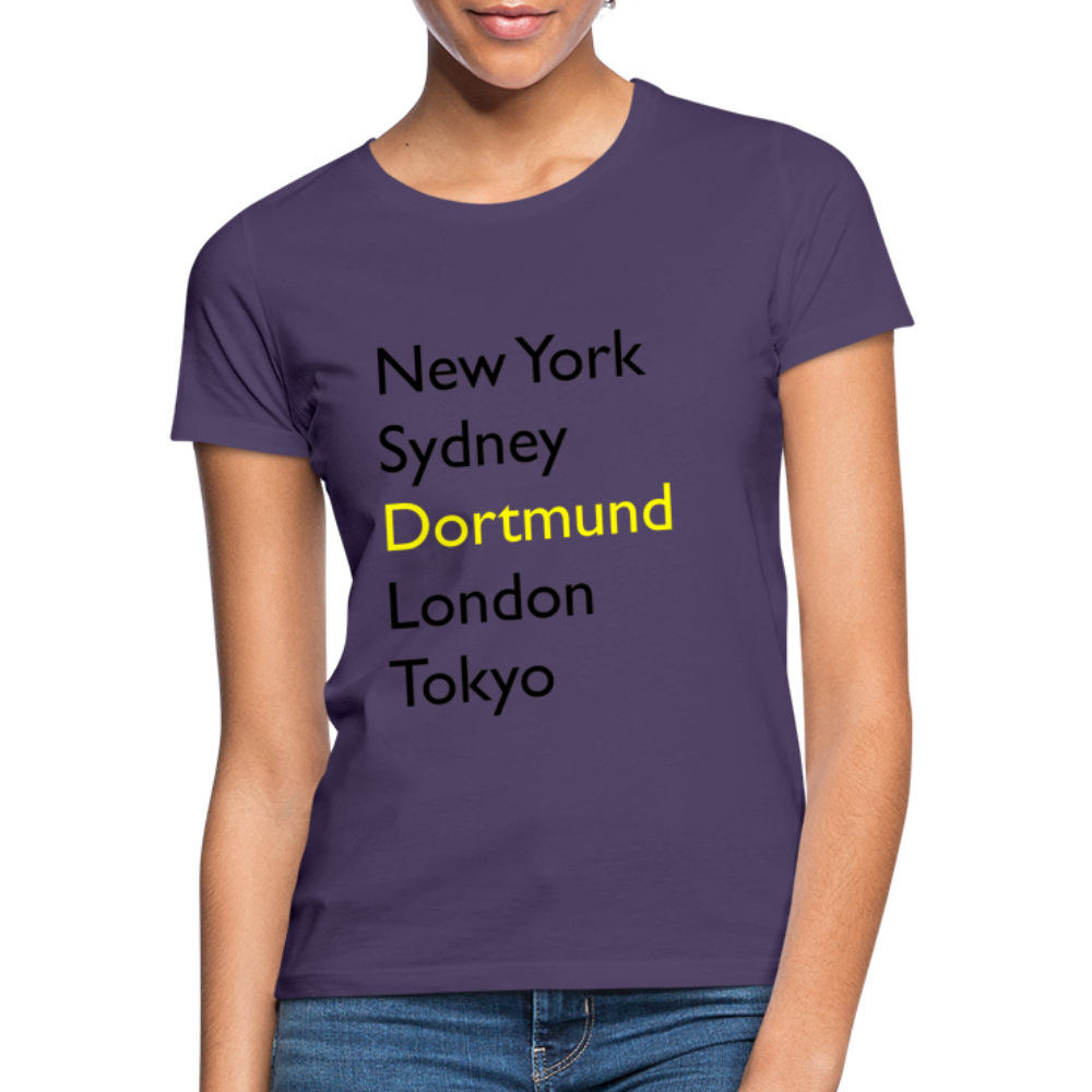 T-Shirt Ladies Dortmund "Metropolen Big" - Dunkellila