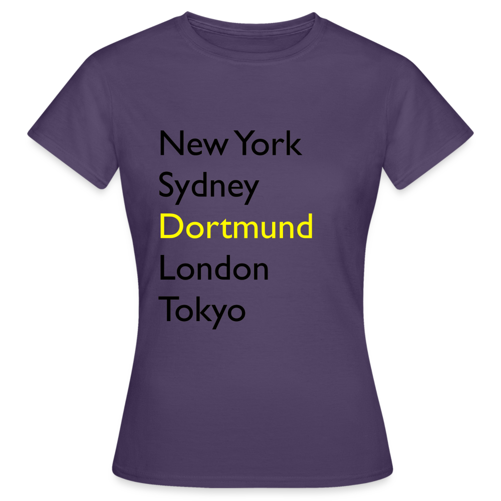 T-Shirt Ladies Dortmund "Metropolen Big" - Dunkellila