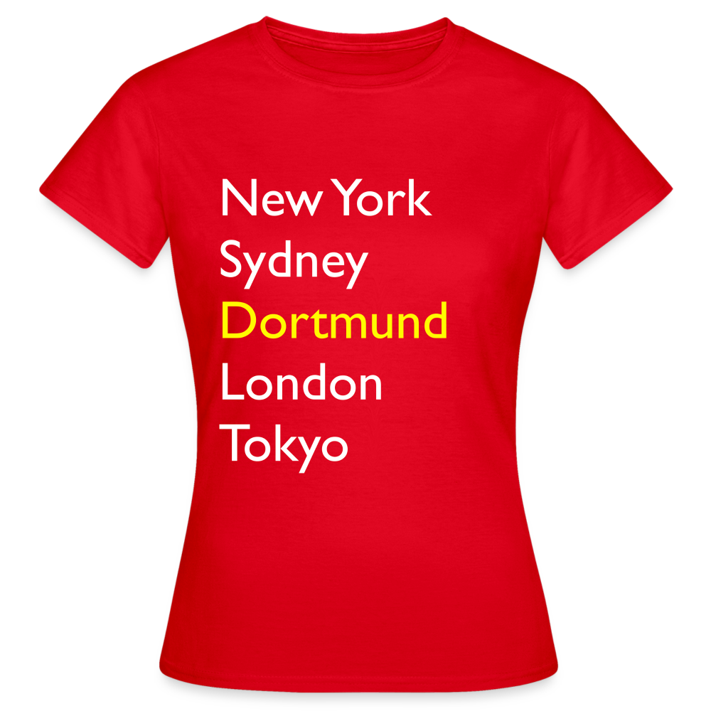 T-Shirt Ladies Dortmund "Metropolen Big" Bright Edition - Rot