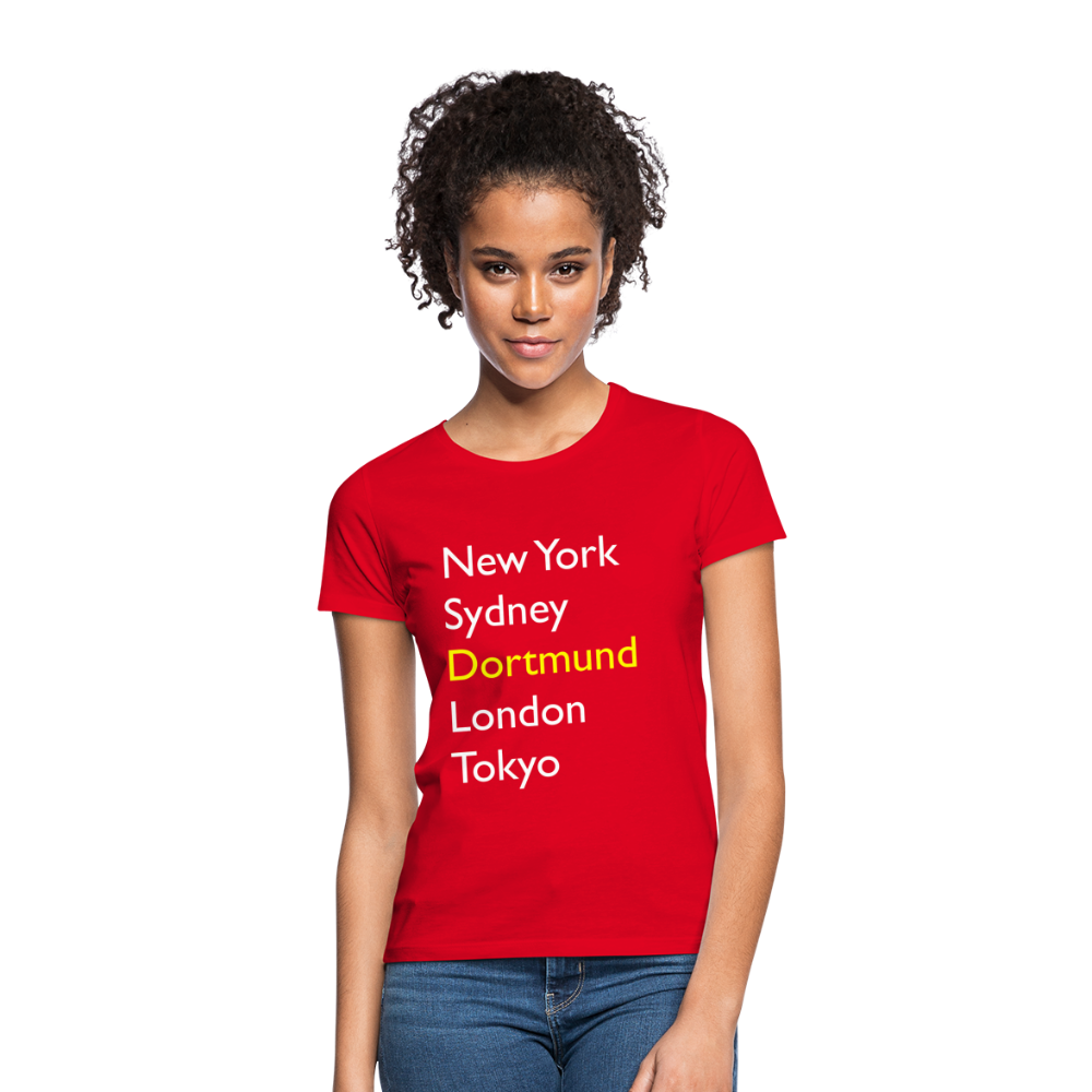T-Shirt Ladies Dortmund "Metropolen Big" Bright Edition - Rot