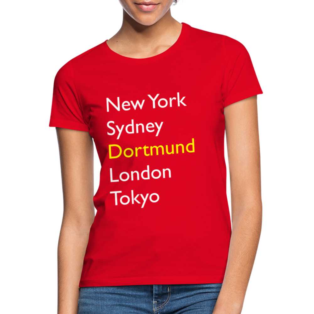 T-Shirt Ladies Dortmund "Metropolen Big" Bright Edition - Rot