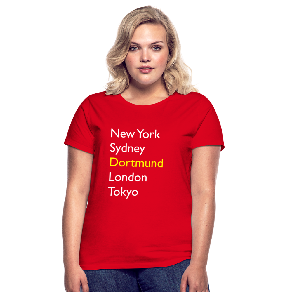 T-Shirt Ladies Dortmund "Metropolen Big" Bright Edition - Rot