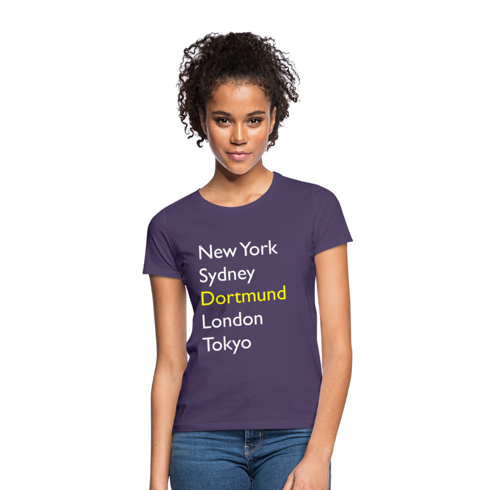T-Shirt Ladies Dortmund "Metropolen Big" Bright Edition - Dunkellila