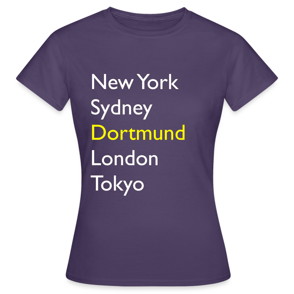 T-Shirt Ladies Dortmund "Metropolen Big" Bright Edition - Dunkellila