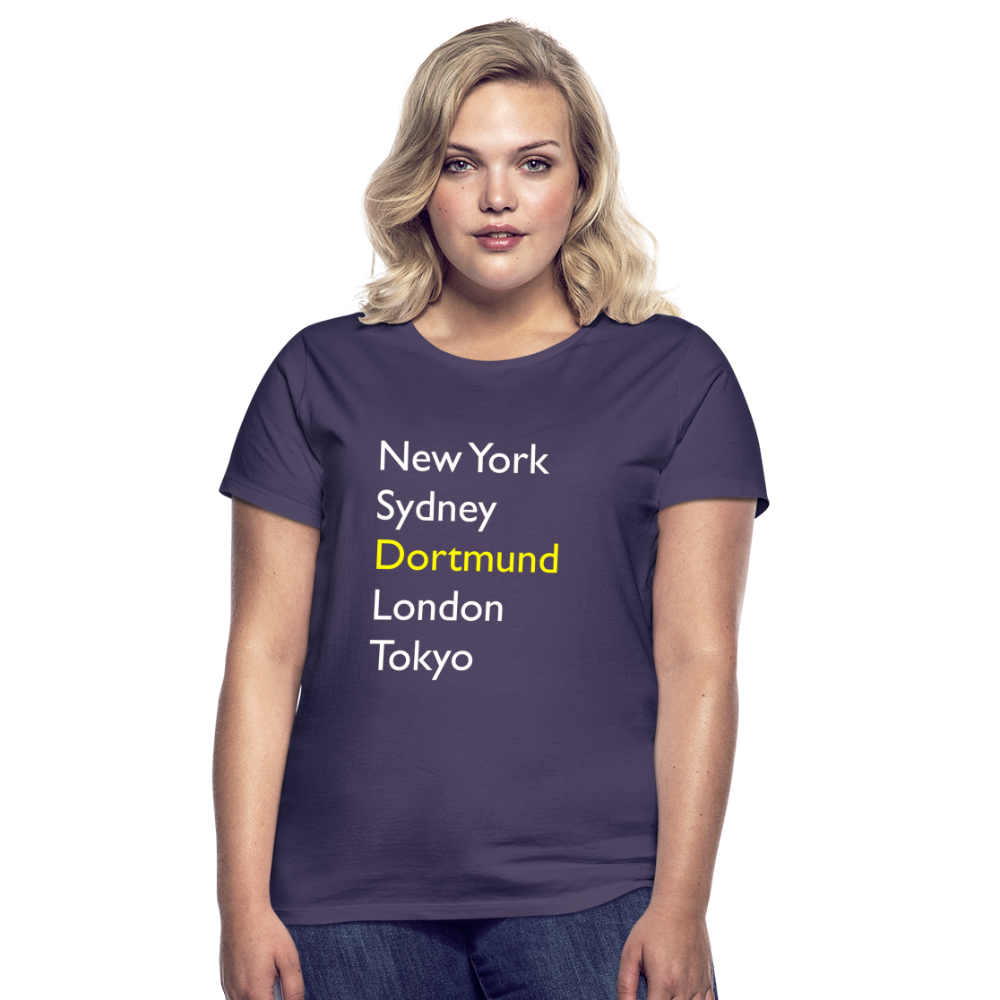 T-Shirt Ladies Dortmund "Metropolen Big" Bright Edition - Dunkellila