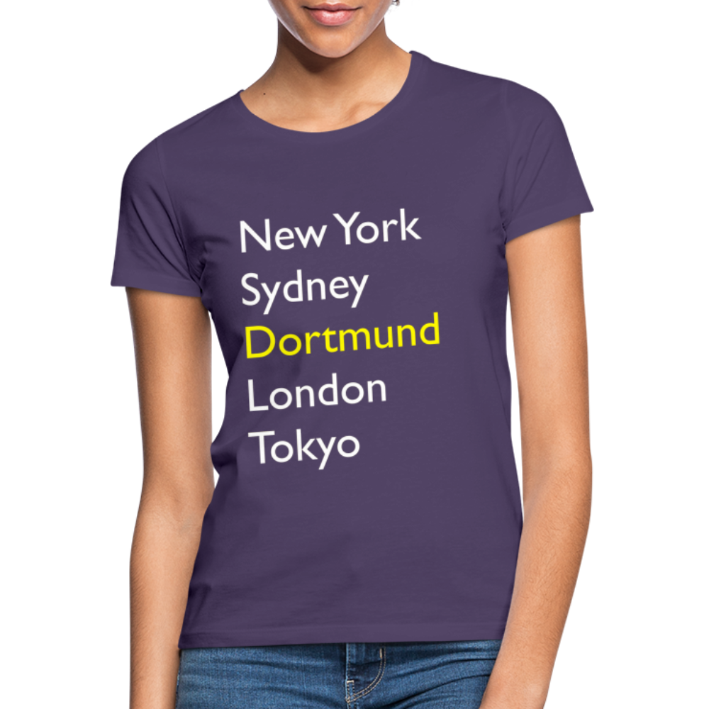 T-Shirt Ladies Dortmund "Metropolen Big" Bright Edition - Dunkellila