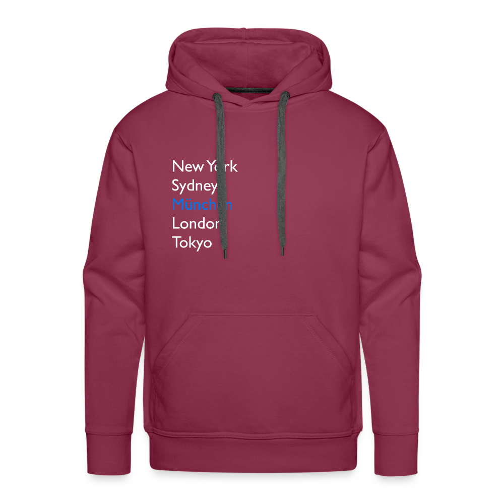 Hoodie München "Metropolen" Bright Edition - Bordeaux
