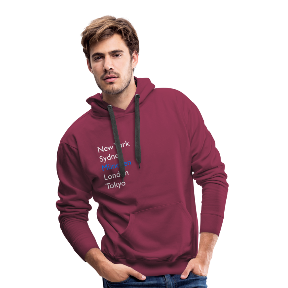 Hoodie München "Metropolen" Bright Edition - Bordeaux