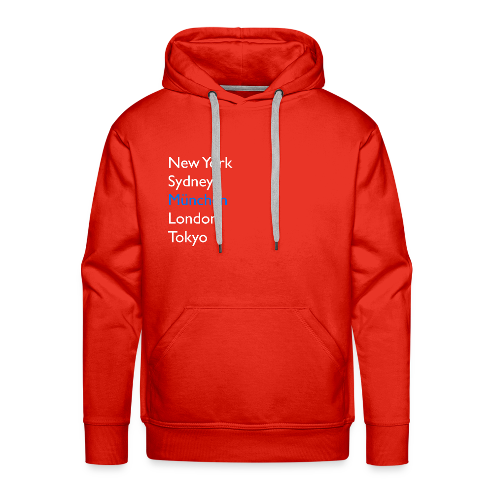 Hoodie München "Metropolen" Bright Edition - Rot