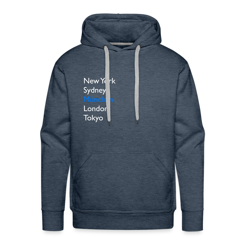 Hoodie München "Metropolen" Bright Edition - Jeansblau