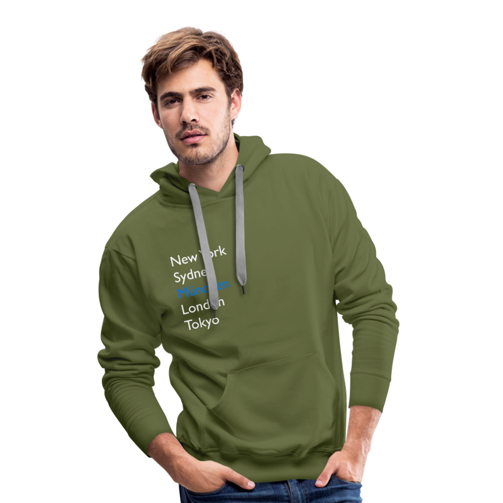 Hoodie München "Metropolen" Bright Edition - Olivgrün