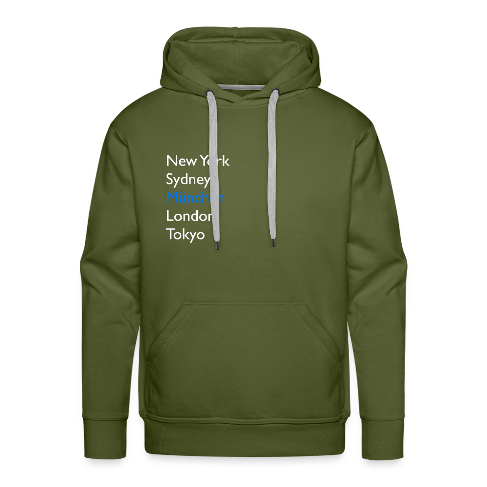 Hoodie München "Metropolen" Bright Edition - Olivgrün