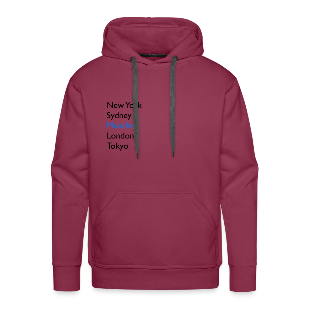 Hoodie München "Metropolen" Dark Edition - Bordeaux