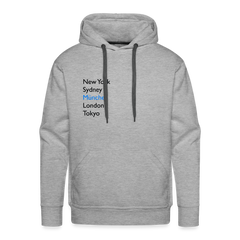 Hoodie München "Metropolen" Dark Edition - Grau meliert