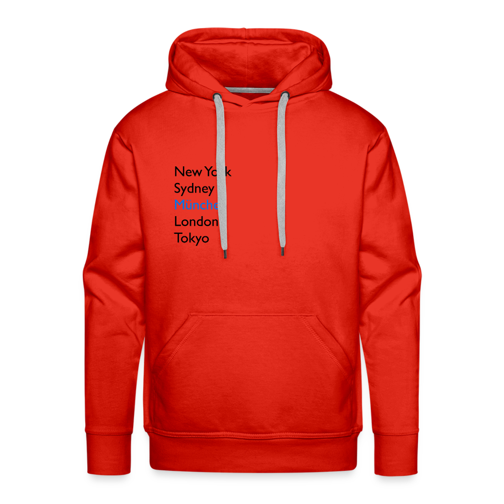Hoodie München "Metropolen" Dark Edition - Rot
