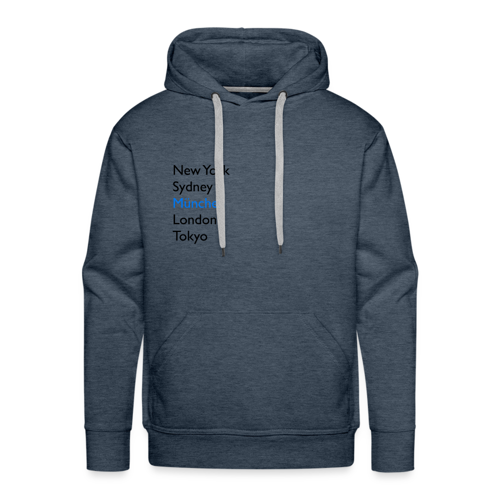 Hoodie München "Metropolen" Dark Edition - Jeansblau