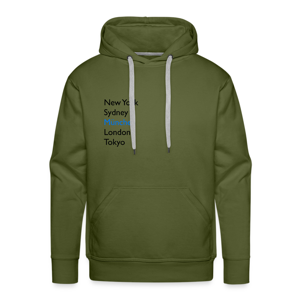 Hoodie München "Metropolen" Dark Edition - Olivgrün