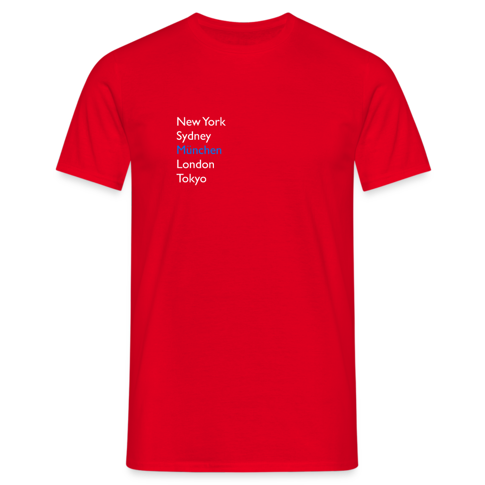 T-Shirt München "Metropolen" Bright Edition - Rot