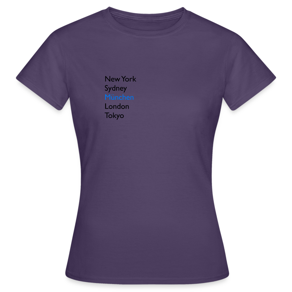 T-Shirt Ladies München "Metropolen" - Dunkellila
