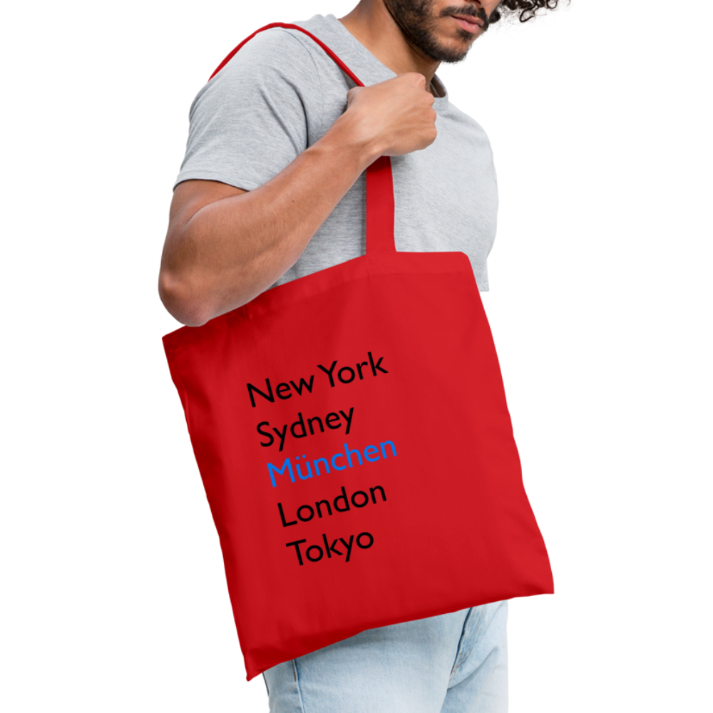 Tote Bag München "Metropolen" - Rot