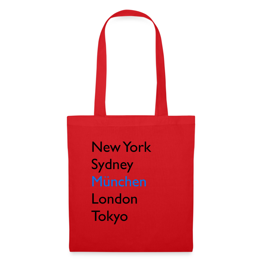 Tote Bag München "Metropolen" - Rot