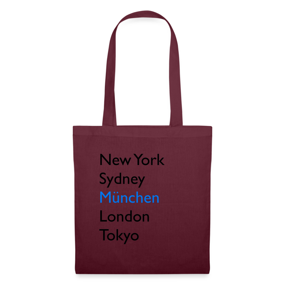Tote Bag München "Metropolen" - Burgunderrot