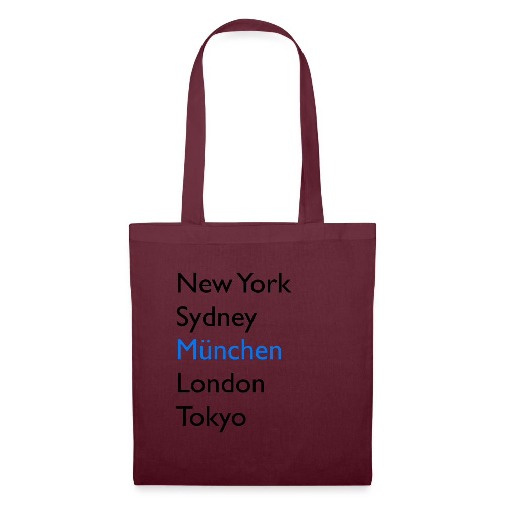 Tote Bag München "Metropolen" - Burgunderrot