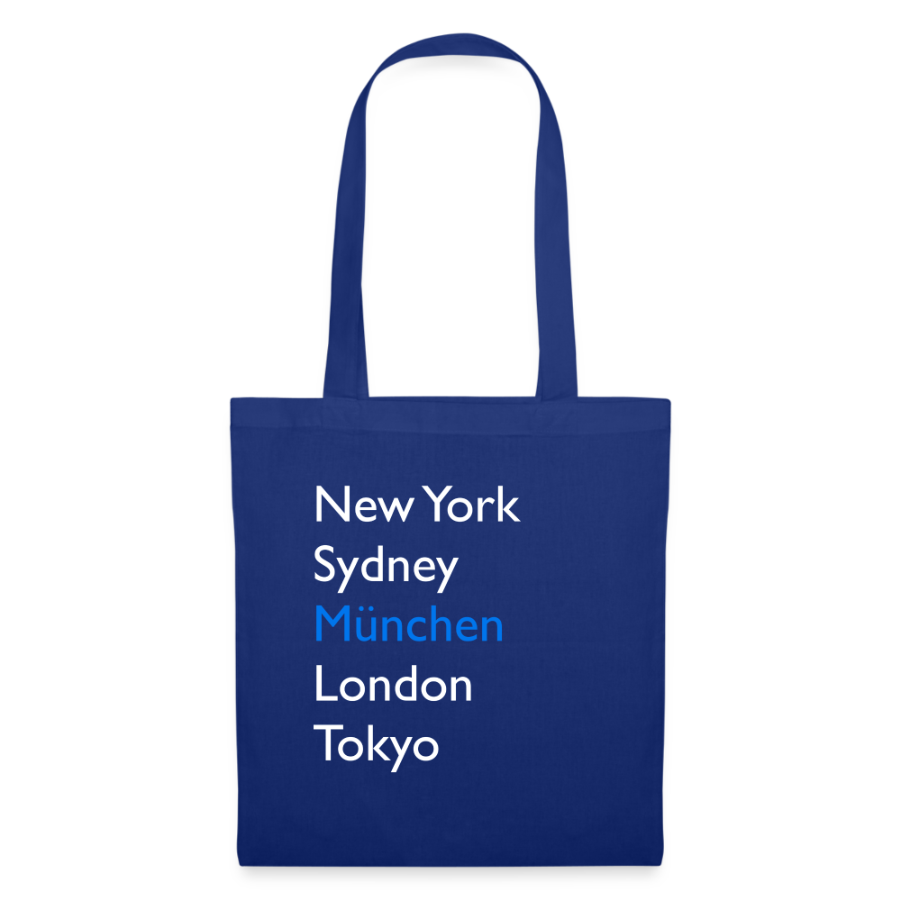 Tote Bag München "Metropolen" - Royalblau