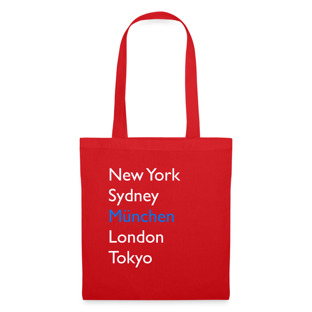 Tote Bag München "Metropolen" - Rot