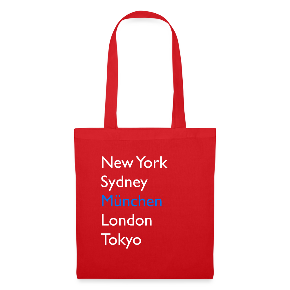 Tote Bag München "Metropolen" - Rot