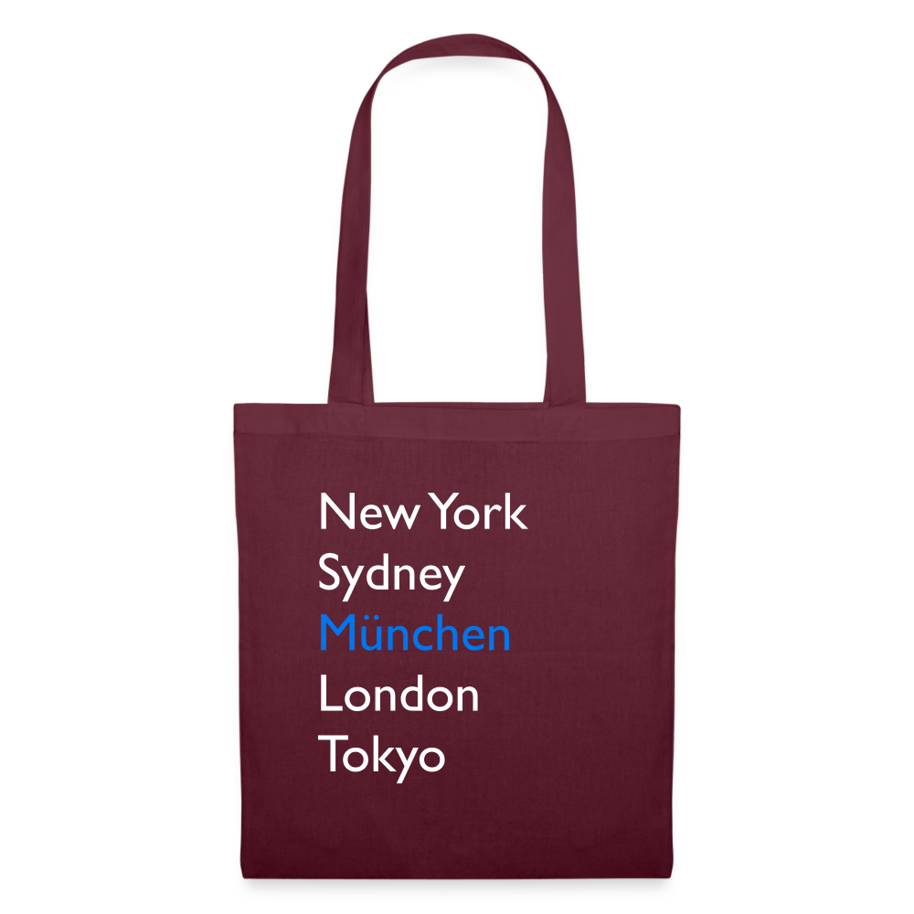 Tote Bag München "Metropolen" - Burgunderrot
